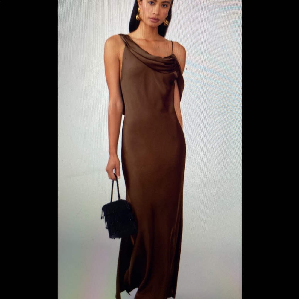 Fame & Partners GORGEOUS Francois Dress in Chocolate Brown Size 6